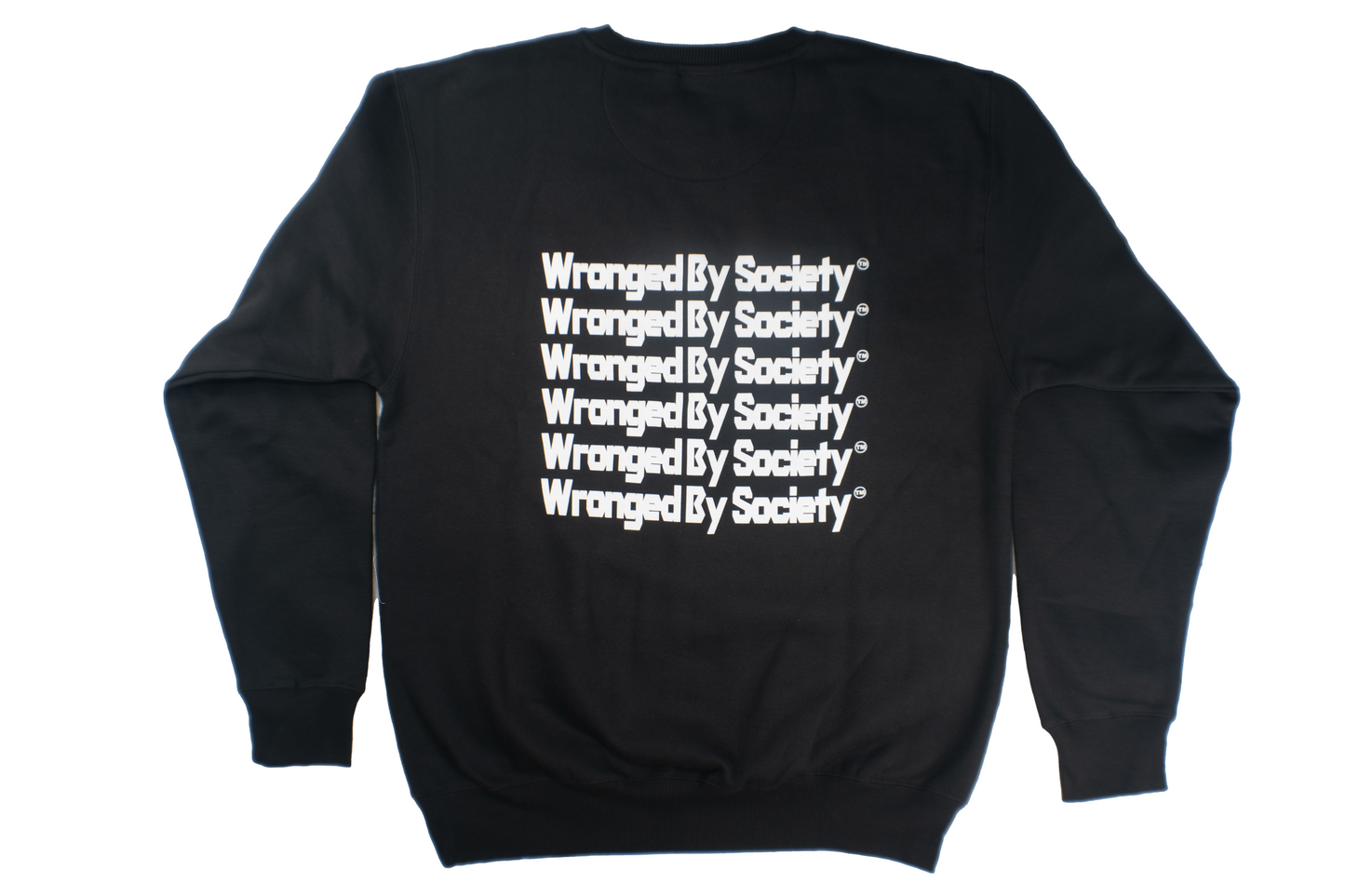 Repeat Print Crew Neck Sweatshirt (Black)